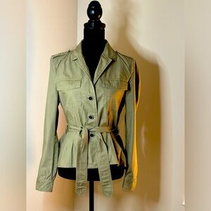 BANANA REPUBLIC Size 4 Belted Military Jacket